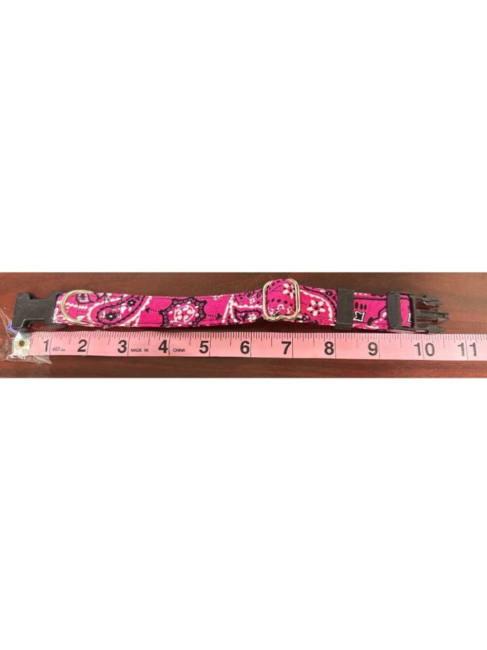 Pink Bandana-Style Adjustable Dog Collar & Matching Scarf 16 - 21 inch neck Leng